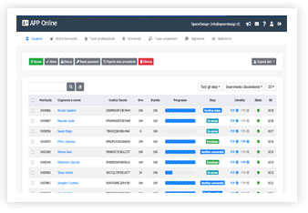 Preview di un applicativo online