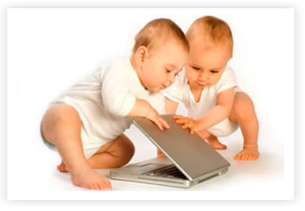 Gestione autonoma di un computer da parte di due bambini